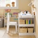 image 7 of SoBuy KMB60-W,Toddler Activity Table and Chair Set with Storage for Playroom | White | White