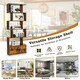 image 4 of COSTWAY 5-tier Bookcase S-Shaped Bookshelf Display Rack Brown Brown