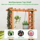 image 9 of COSTWAY Raised Garden Bed Wood Planter Box with Trellis Orange