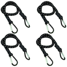 24" Bungee Strap with Metal Carabiners Hook Tie Down Fastener Holder 4pc