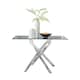 image 1 of Furniturebox Leonardo 4 Glass And Chrome Metal Dining Table