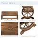 image 5 of Outsunny Wooden Garden Bench Outdoor Loveseat with High Back, Brown