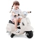 image 10 of COSTWAY Licensed Vespa Kids Ride on Motorcycle 6V White