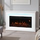 image 9 of HOMCOM 48"/121 cm Electric Fireplace with Realistic Flame Effect & 5 Brightness Levels, 1000W/2000W Inset Electric Fire and Mantel Reach up to 30 m² Space with Remote & Timer for Living Room, White