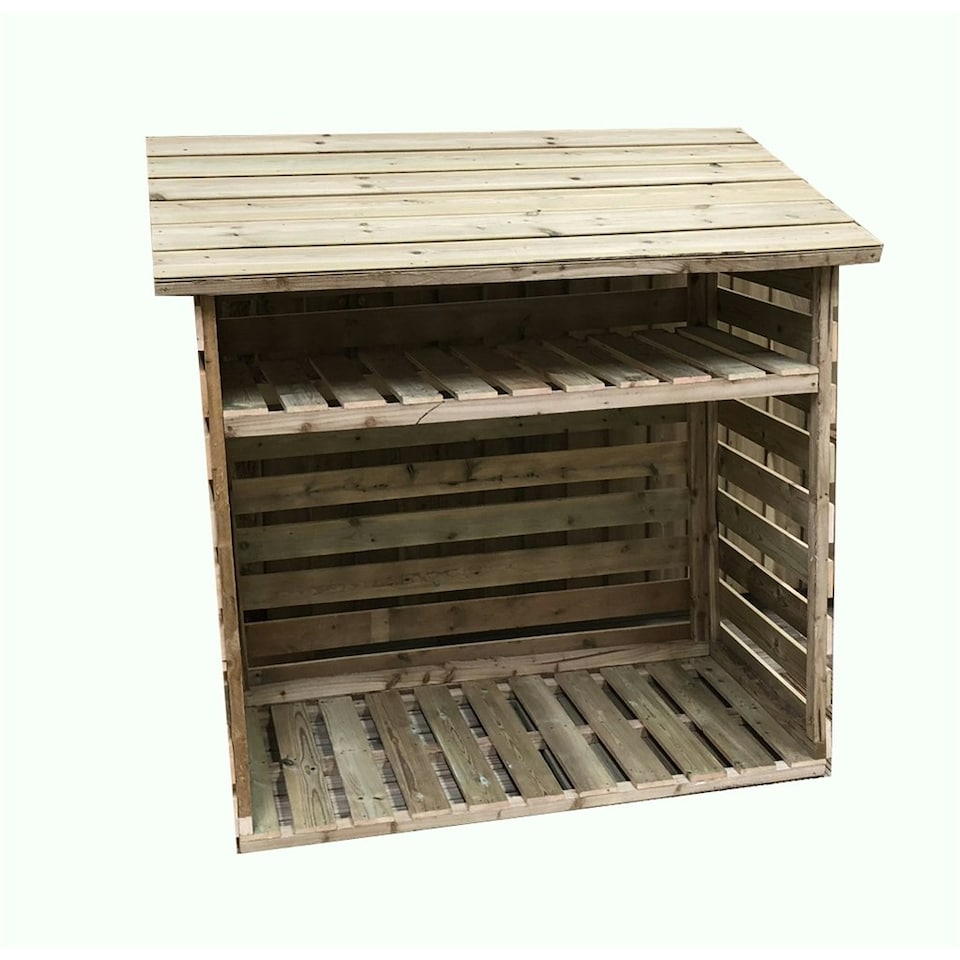 image 1 of 7 x 2 Pressure Treated Tongue And Groove Small Log Store (7' x 2' / 7ft x 2ft) (7x2)