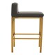 image 3 of Interiors by Premier Dark grey and Gold Finish Bar Chair, Glam Touch Indoor Metal Bar Stool, Footrest Bar Chair