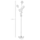 image 5 of HOMCOM 5Light Upright Floor Lamps for Living Room with Lampshade, Modern Standing Lamp for Bedroom, Bulb not Included, Silver