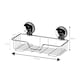 image 5 of Showerdrape Suctionloc Chrome Suction Wall Mounted Rectangular Basket with Mounting Discs | Chrome | Chrome | 1