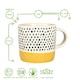 image 3 of Nicola Spring Ceramic Dipped Dots Coffee Mugs - 385ml - Mustard - Pack of 6 Yellow