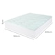 image 2 of Lavio Mattress Topper Pillowtop Memory Foam Bamboo Cover Bed Protector | White | King