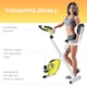 image 4 of HOMCOM Magnetic Resistance Exercise Bike Foldable LCD Adjustable Seat Yellow