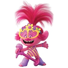 Queen Poppy Microphone Heart Glasses Trolls World Tour Star Mini Cardboard Cutout 95cm