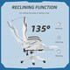 image 4 of Vinsetto Racing Style Gaming Chair with Reclining Function Footrest, Blue