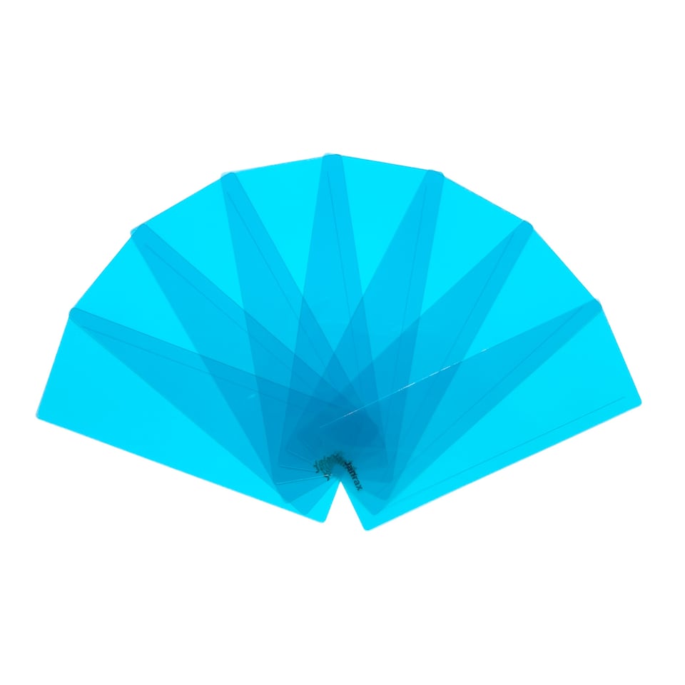 image 1 of Pack of 8 Blue 210x80mm Dyslexia Overlay Reading Strips  - PET Material, Rounded Corners | Blue | Blue