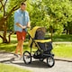 image 2 of PawHut 3 Wheel Pet Stroller, for Medium Small Dogs, Foldable Cat Pram - Yellow
