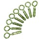 image 2 of 6mm Close Hook Anchor Eye Bolt Rawl Expansion Bolts Shield Wall 40 Pack