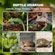 image 4 of PawHut 10L Glass Terrarium, Reptile Vivarium with Stone Background, Black