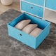 image 4 of Black TV Stand with 2 Drawers | White | White & Sky Blue | 1