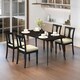 image 4 of COSTWAY Set of 2 Wooden Dining Chairs Kitchen Accent Chair Black