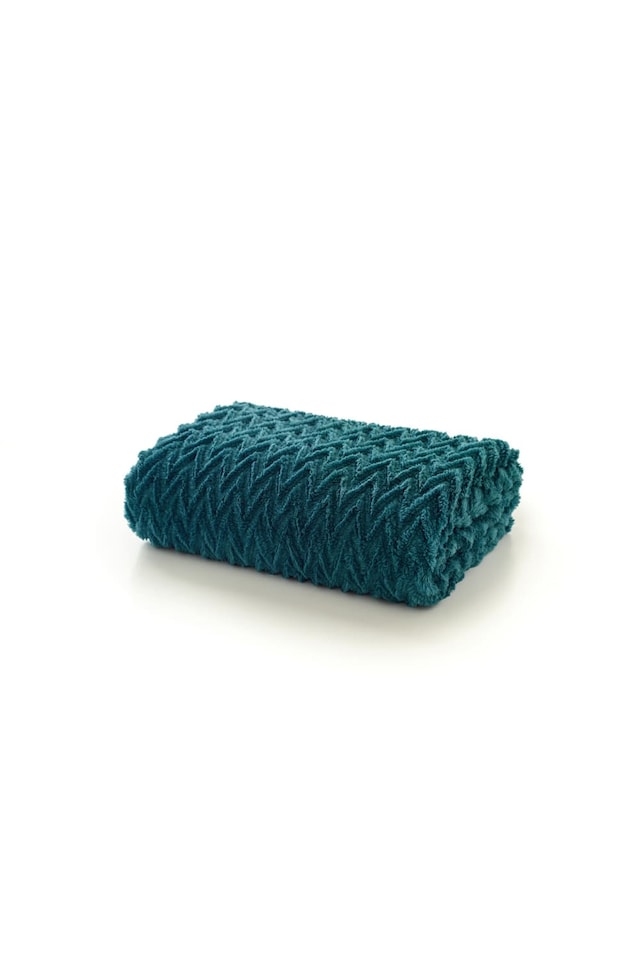 image 1 of Tadcaster Chevron Plush Throw, 140×180cm – Warm Decorative Sofa Blanket