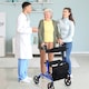 image 6 of COSTWAY 2 in 1 Walker Aluminium Mobility Walking Aid Blue