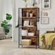image 4 of Industrial 4 Tier Bookcase Storage Cabinet Rustic Brown Brown | One Size