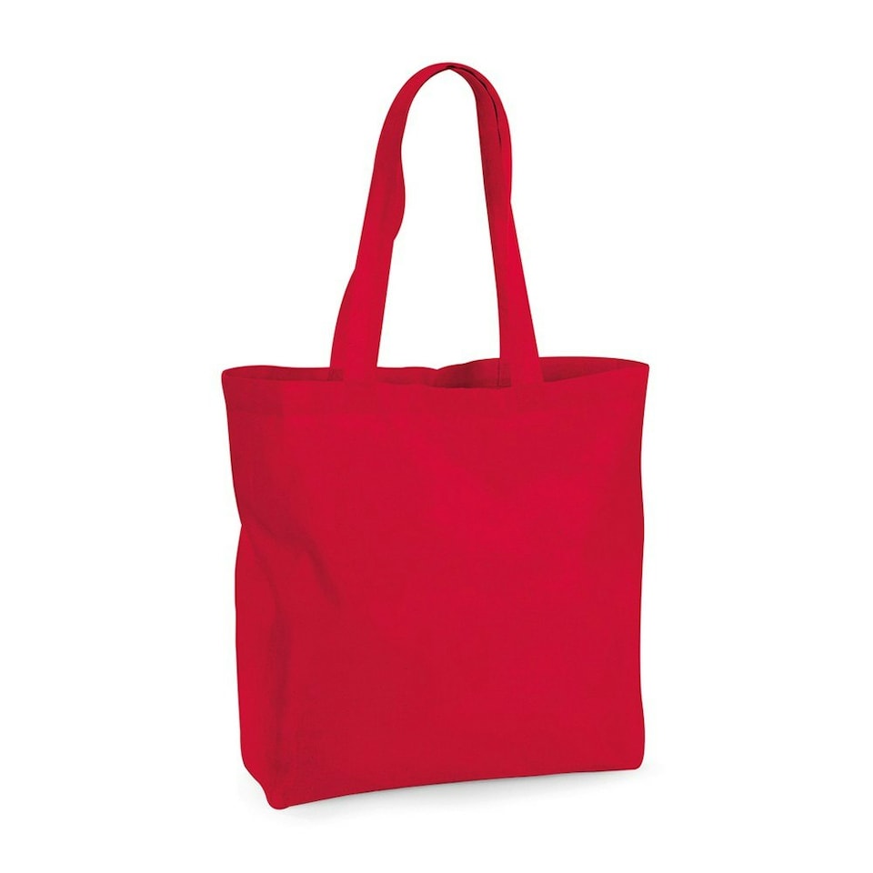 Westford Mill Unisex Organic Premium Cotton Maxi Tote Bag - Classic Red - One Size Red