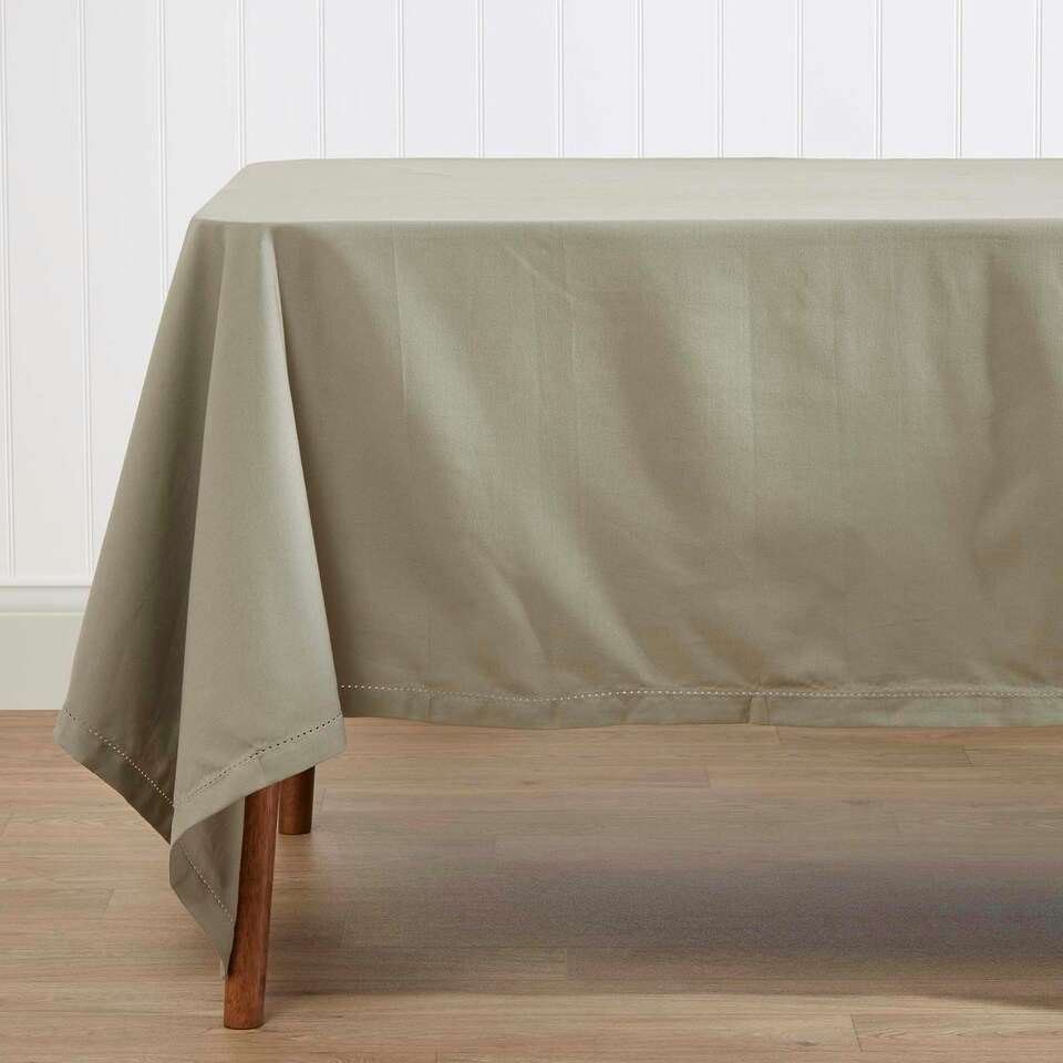 image 1 of Homescapes Grey Tablecloth - 178 x 300 cm Grey