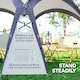 image 6 of Outsunny Outdoor Gazebo Event Dome Shelter Party Tent for Garden Cream and Blue