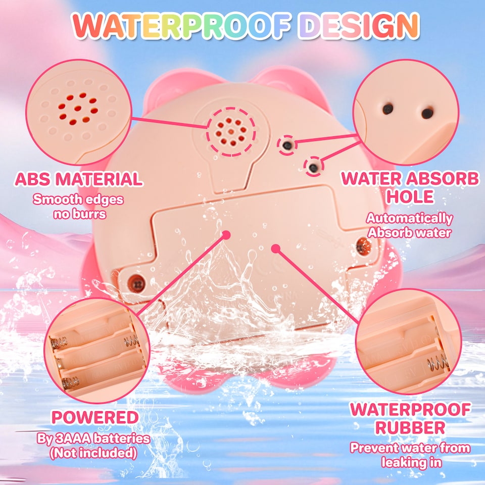 image 1 of Octopus Bath Time Toy for Babies Toddler Light Up Floating Fountain with Spraying Water Multicolour LED Lights (Blue)