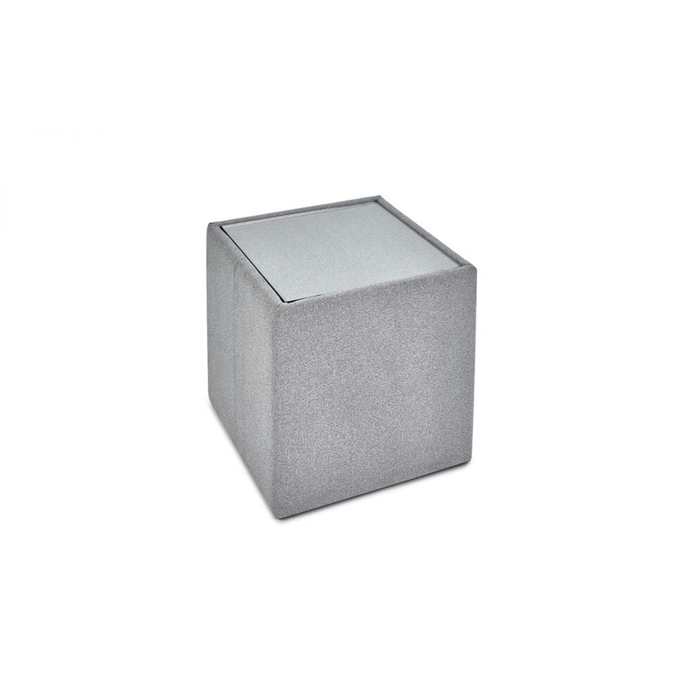 image 1 of Platinum Wool Effect Lamp Table Grey