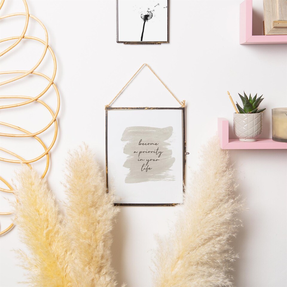 image 1 of Nicola Spring Hanging Metal Photo Frame - 8" x 10" - Black