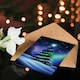 image 4 of Snow Covered Tree Aurora Borealis Blank For Him Or Her Art Xmas Festive Christmas Card