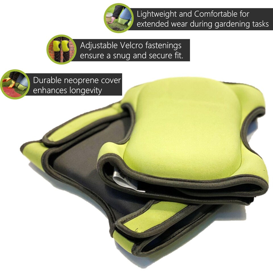 image 1 of Pegdev Memory Foam Garden Knee Pads Neoprene Cover Durable Velcro Fit