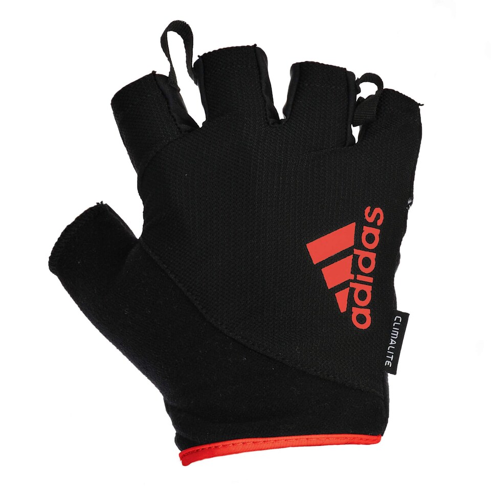 image 1 of Adidas Essential Weight Lifting Gloves, Black/Red, XXL — adclimalite climate control | Multi | Black/Red | 2XL