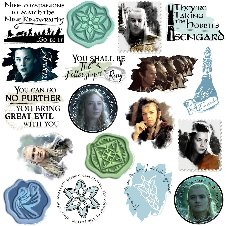 image 1 of Lord Of The Rings Deluxe Elves Stickers (Pack of 100) - Multicoloured - One Size