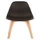 image 1 of Interiors by Premier Black Chair With Beach Wood Legs, Effortless Cleaning Small Chair, Easy to Adjust Bedroom chair