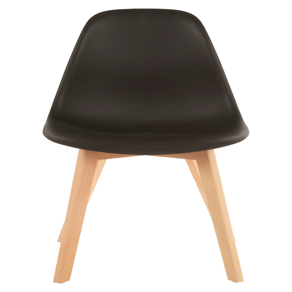 image 1 of Interiors by Premier Black Chair With Beach Wood Legs, Effortless Cleaning Small Chair, Easy to Adjust Bedroom chair