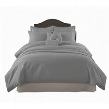 Luxury Embroidered Duvet Cover Set Bedding with Matching Accessories | Silver | Super King