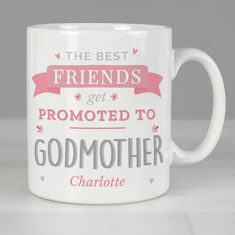 image 1 of Personalised Pink Promoted To Mug White