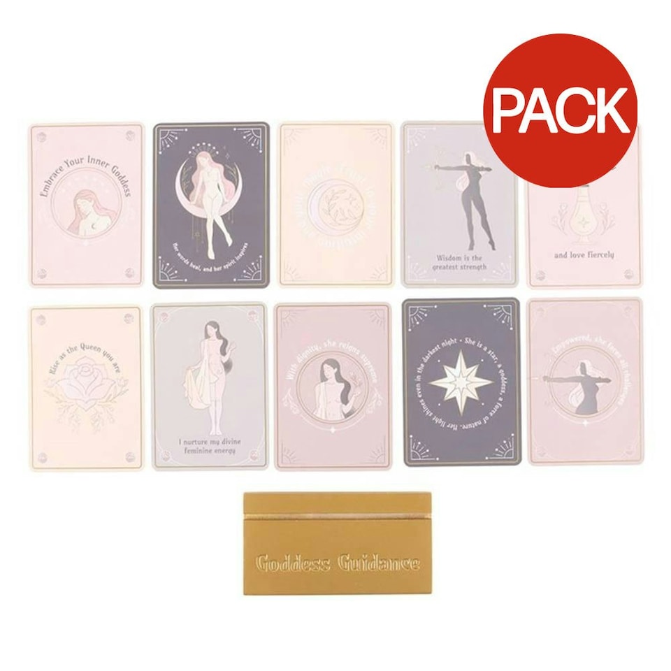 image 1 of Something Different Goddess Energy Affirmation Cards (Pack of 10) - Multicoloured - One Size
