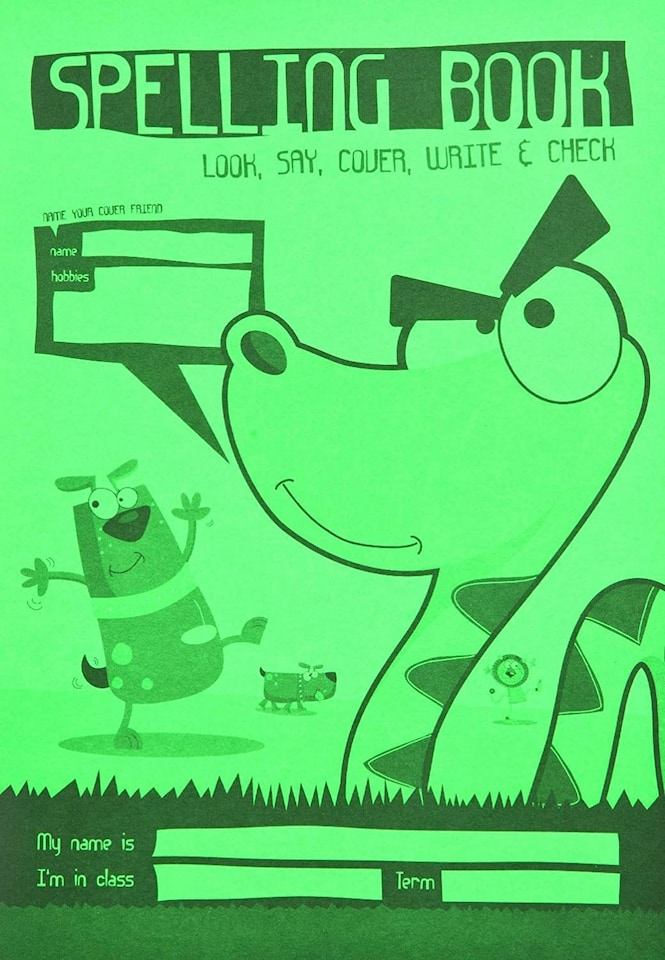 image 1 of Silvine A5 Spelling Book - Green Cover