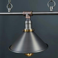 ValueLights Corinthia Over Table 3 Way Grey Ceiling Light Low Hanging Pendant | Grey