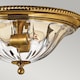 image 4 of Cambridge 2 Light Flush Mount Ceiling Light Burnished Brass, E27