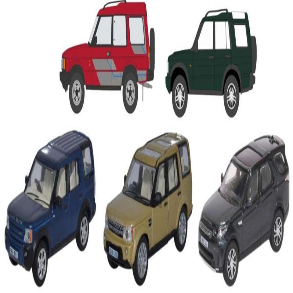 Oxford Diecast Land Rover Discovery Set 1/2/3/4/5 (5pcs)