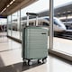 image 2 of Hard Shell Cabin Luggage 40x30x20 Carry On Suitcase TSA Lock | Green | Mint Green | Cabin Bag