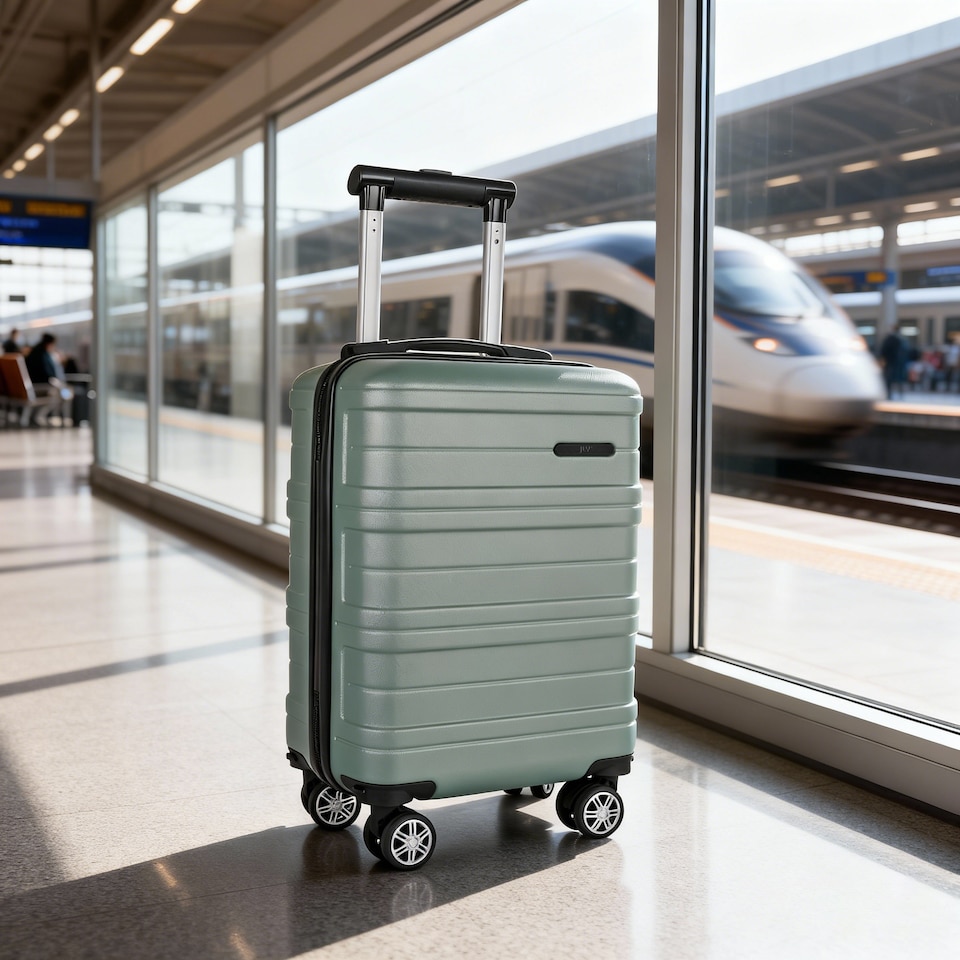 image 1 of Hard Shell Cabin Luggage 40x30x20 Carry On Suitcase TSA Lock | Green | Mint Green | Cabin Bag