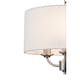 image 4 of COSYLYTE Winston 3 Light Classic Faux Linen Shade Pendant Light - Brushed Nickel | Silver | Brushed Nickel | 1