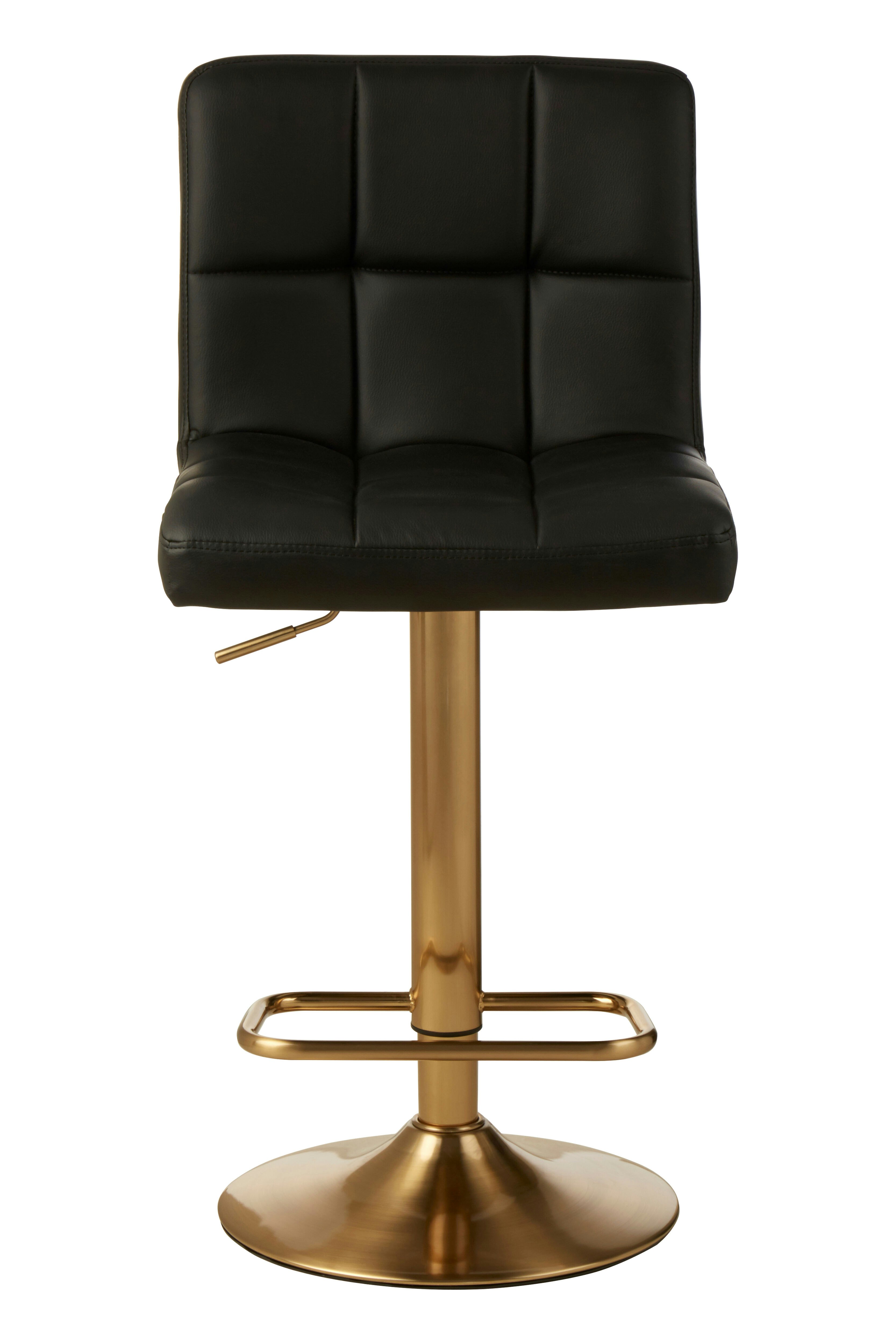 Interiors By Premier Elegant Design Quilted Bar Stool, Comfort And Stable Counter Stool, Height Adjustable Contemporary Bar Stool