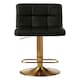 image 1 of Interiors by Premier Elegant Design Quilted Bar Stool, Comfort And Stable Counter Stool, Height Adjustable Contemporary Bar Stool